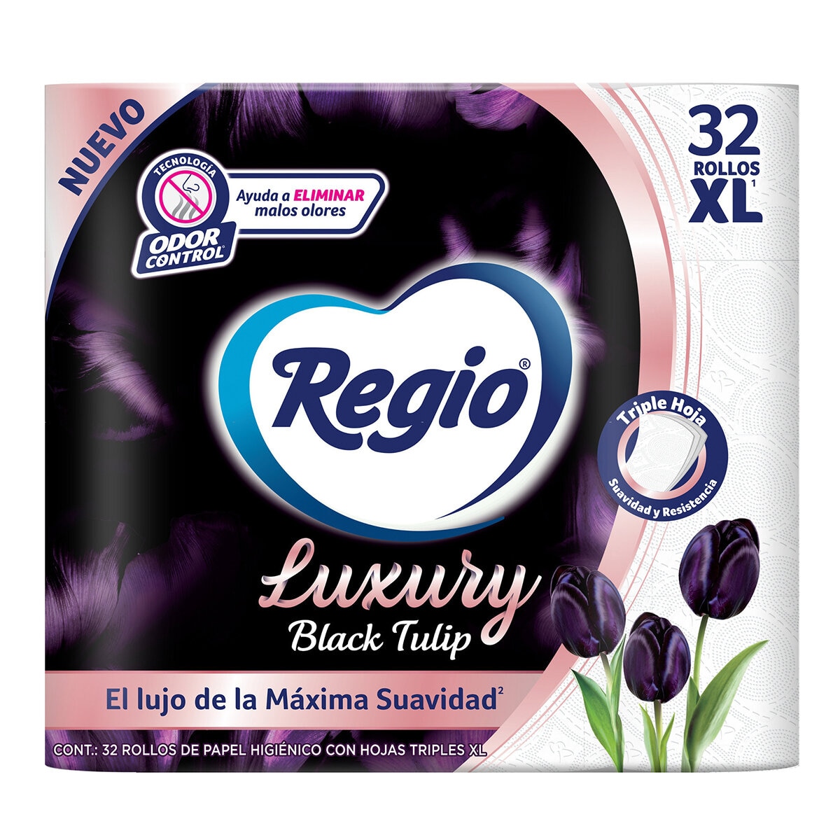 Regio Luxury Black Tulip Papel Higiénico 32 Rollos