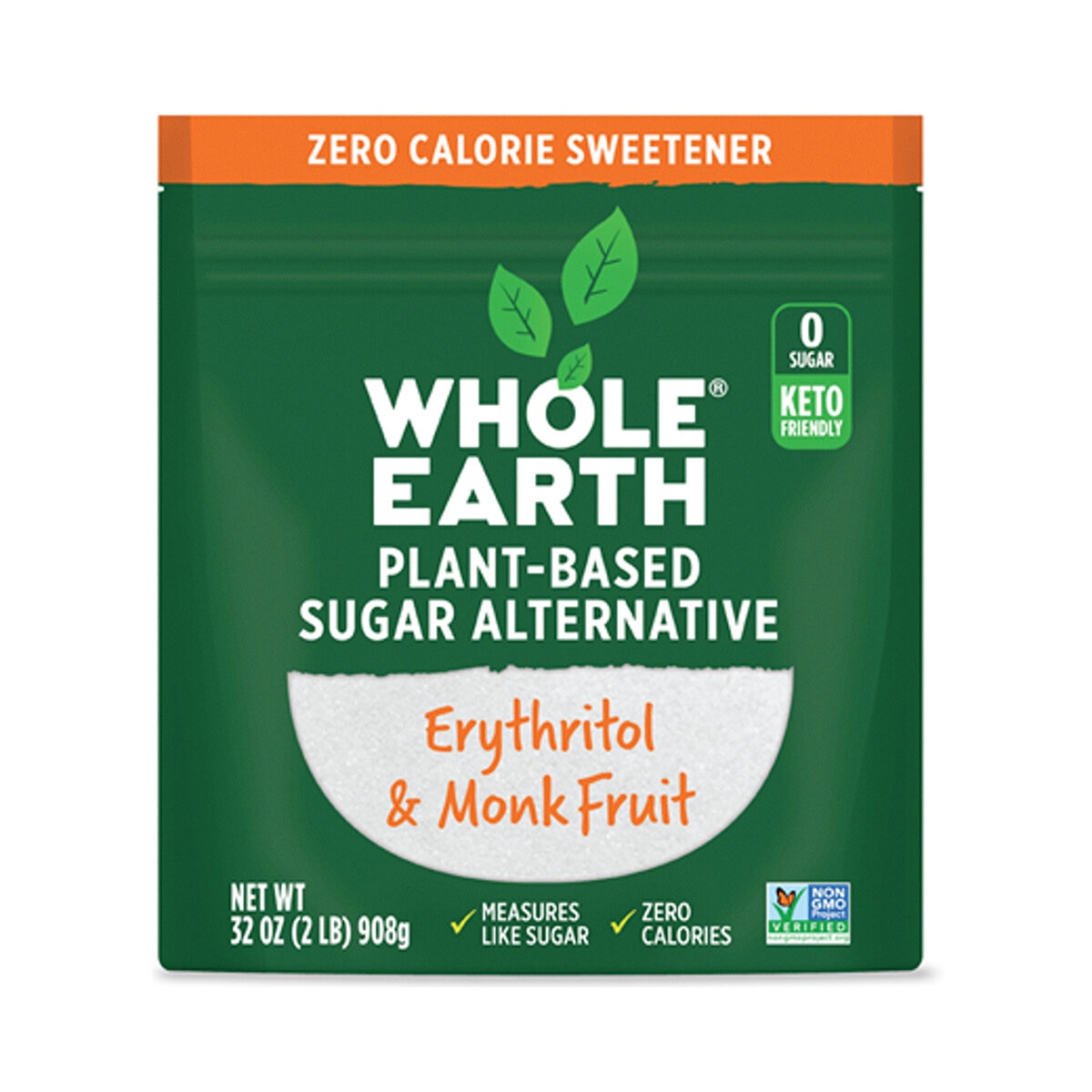 Whole Earth Endulzante de Eritritol y Fruta del Monje 908 g