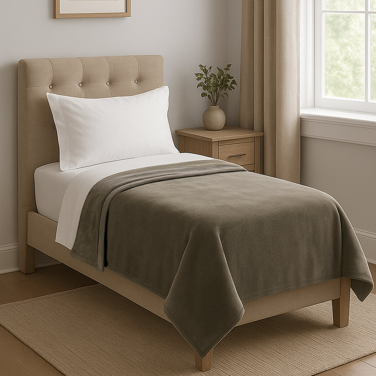 Kirkland Signature,Cobija, Tamaño Individual, Café