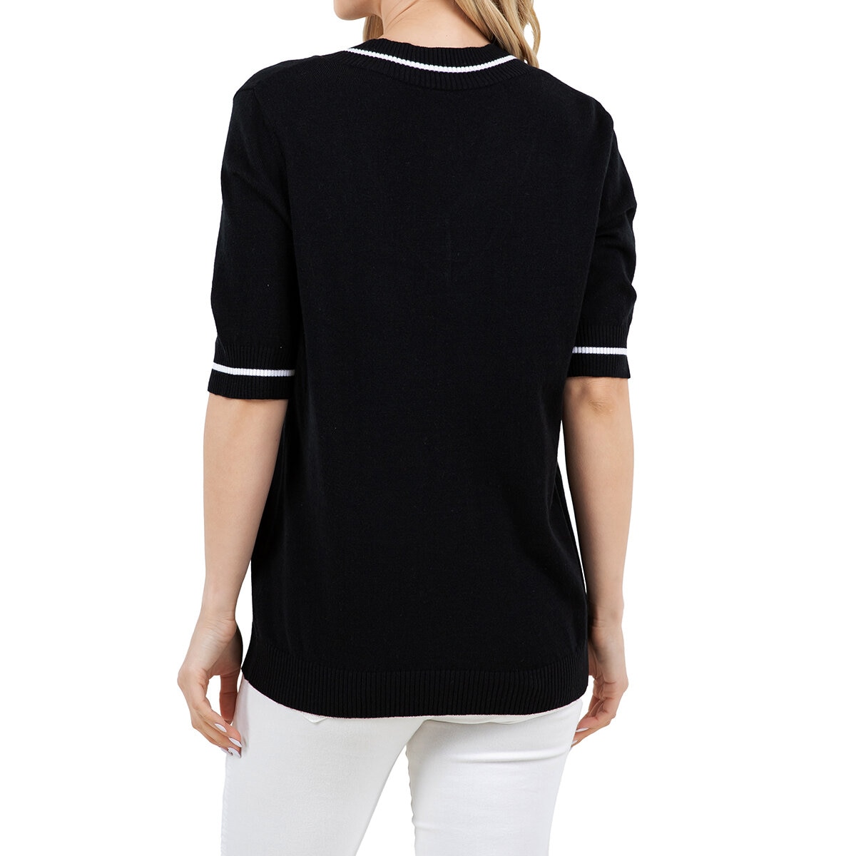 Cristina B Suéter para Dama Negro Chica