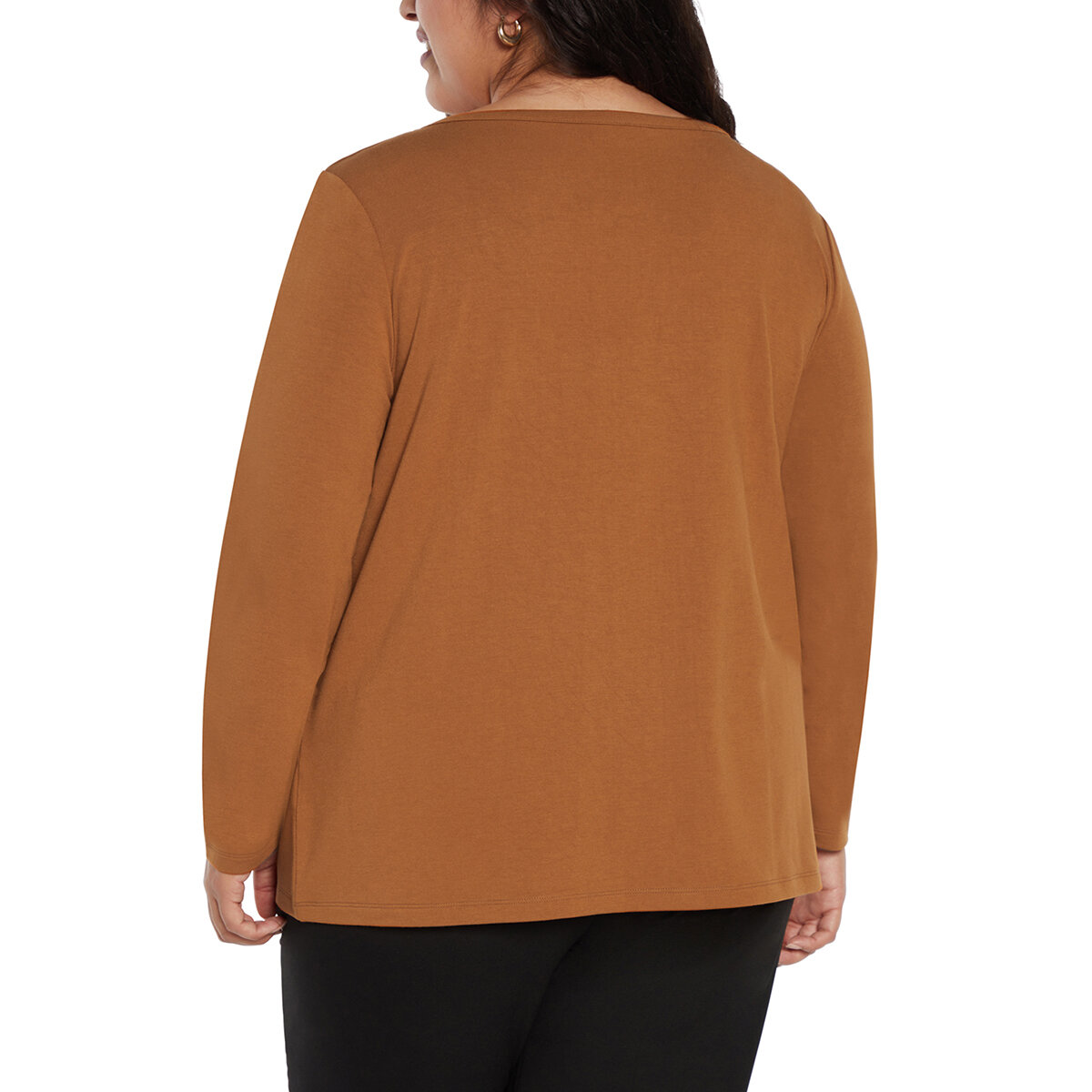 Three Dots Blusa para Dama Naranja Extra Grande