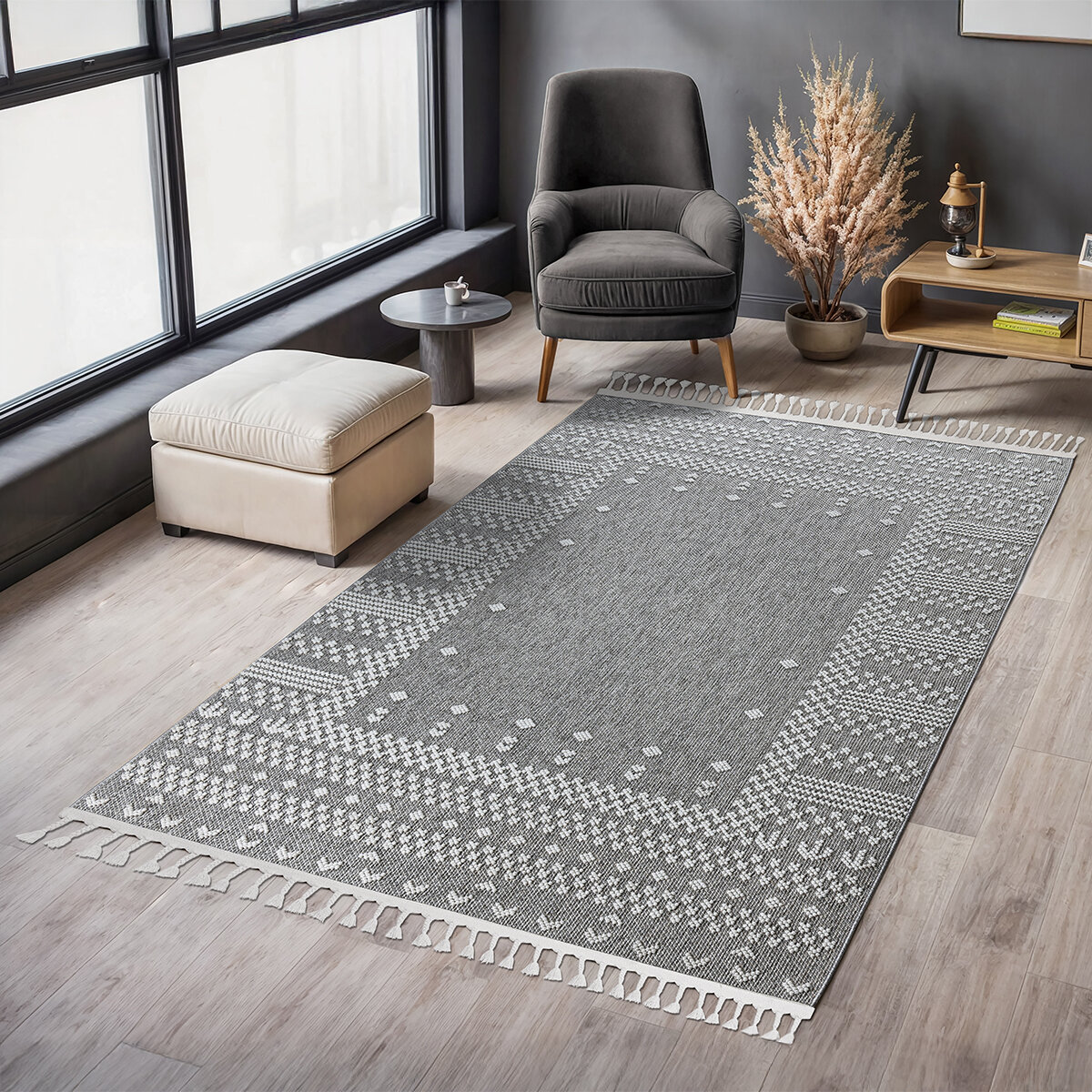 Artbella Tapete para Interiores 160 cm x 224 cm Gris