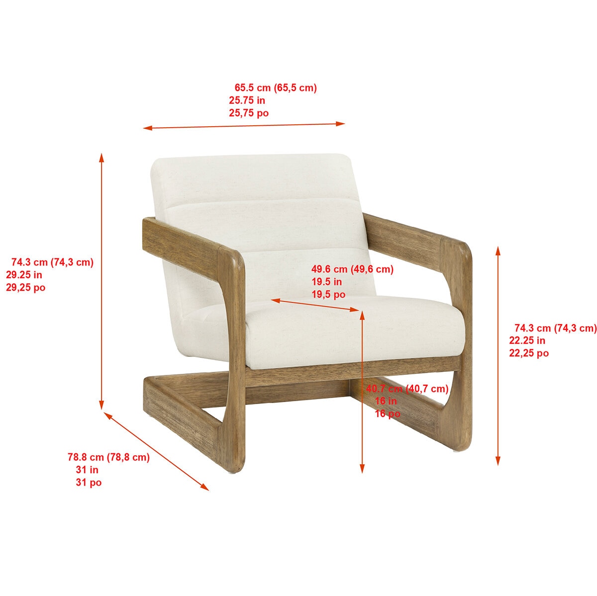 Thomasville, Silla de Tela con Base de Madera