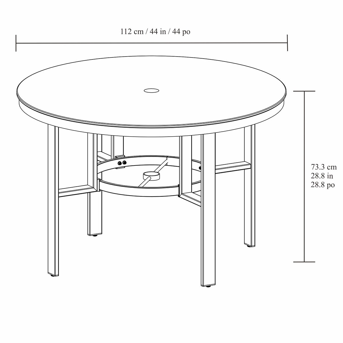 Agio, Clearfield Comedor para Jardín de 5 Piezas