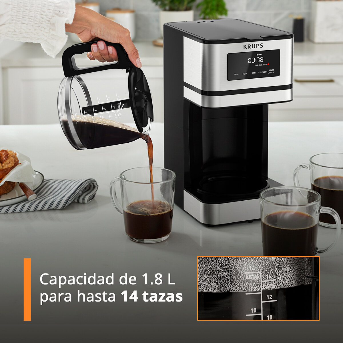 Krups Cafetera de Goteo 14 Tazas