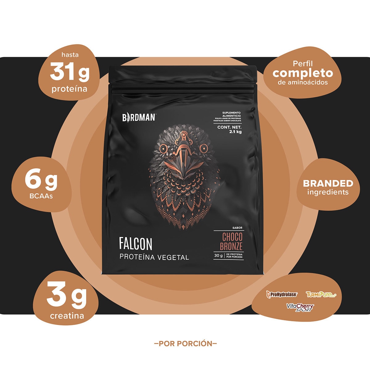 Birdman Falcon Performance Proteína Vegetal Sabor Chocolate 2.1 kg