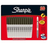 Sharpie punto fino negro 26 piezas