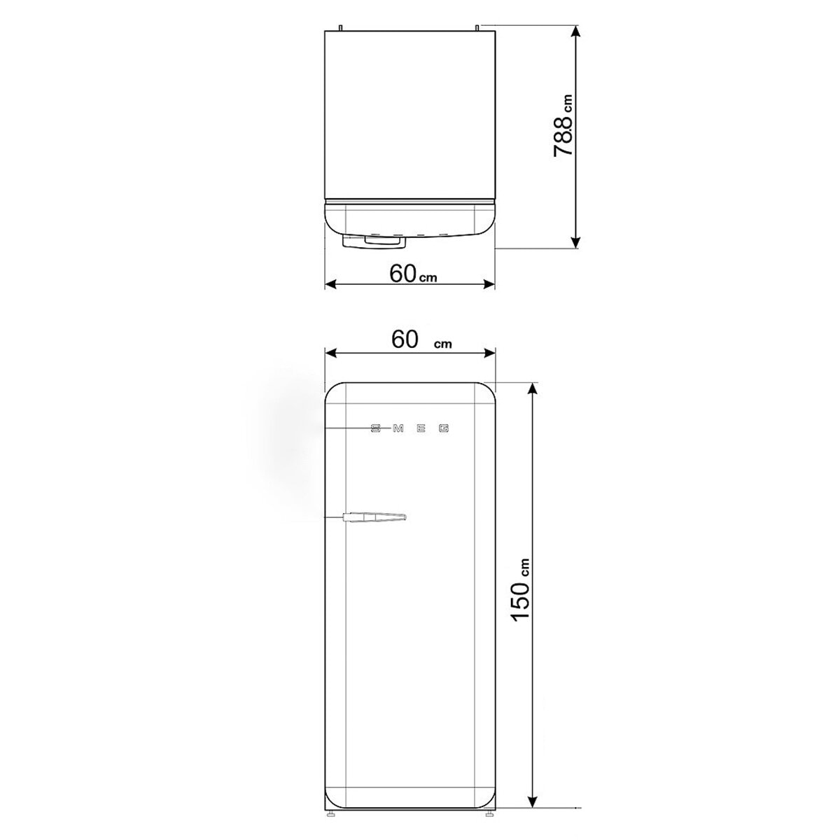 Smeg Refrigerador 9" Azul