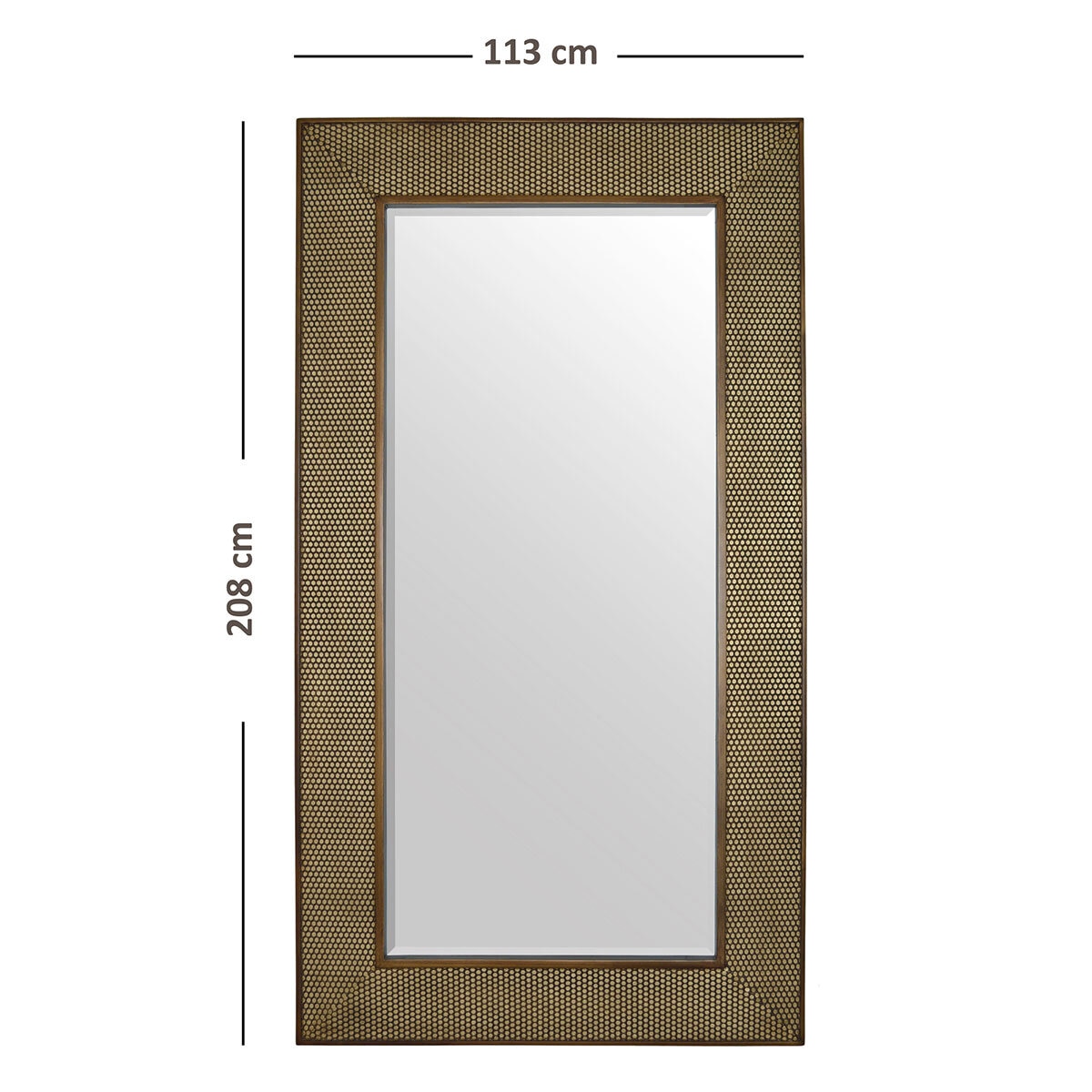 Luvi Home Espejo De Pie Fiocco Oro