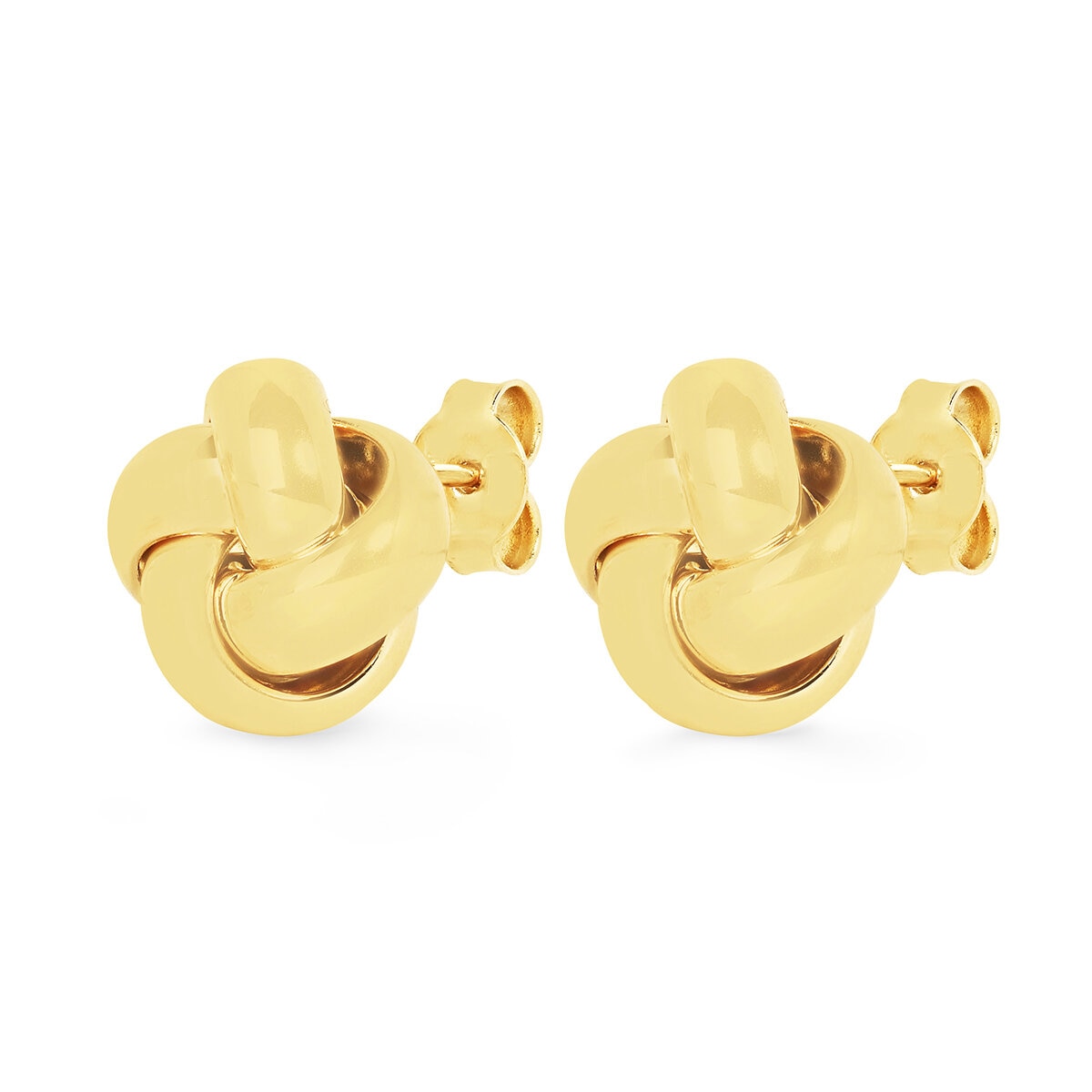 Aretes, Nudo de Amor, Oro Amarillo de 14K