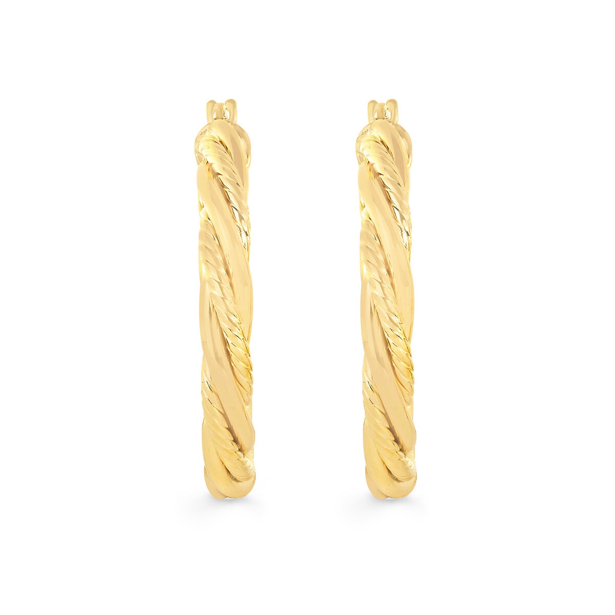 Arracadas Entrelazados, Oro Amarillo 14K