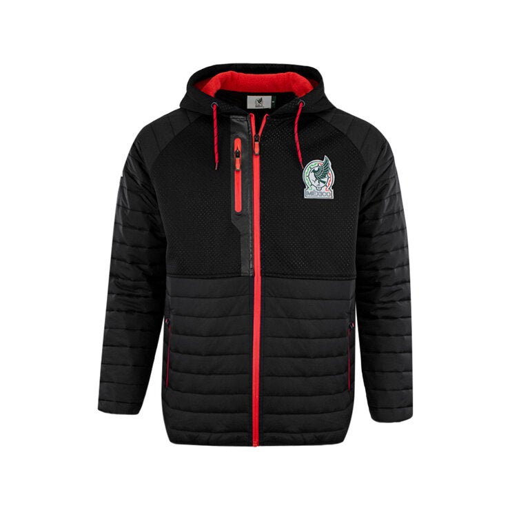 Selección Mexicana, Chamarra Bondeada Negra, para Caballero, Talla Grande Selección Mexicana, Chamarra Bondeada Negra, para Caballero, Talla Grande