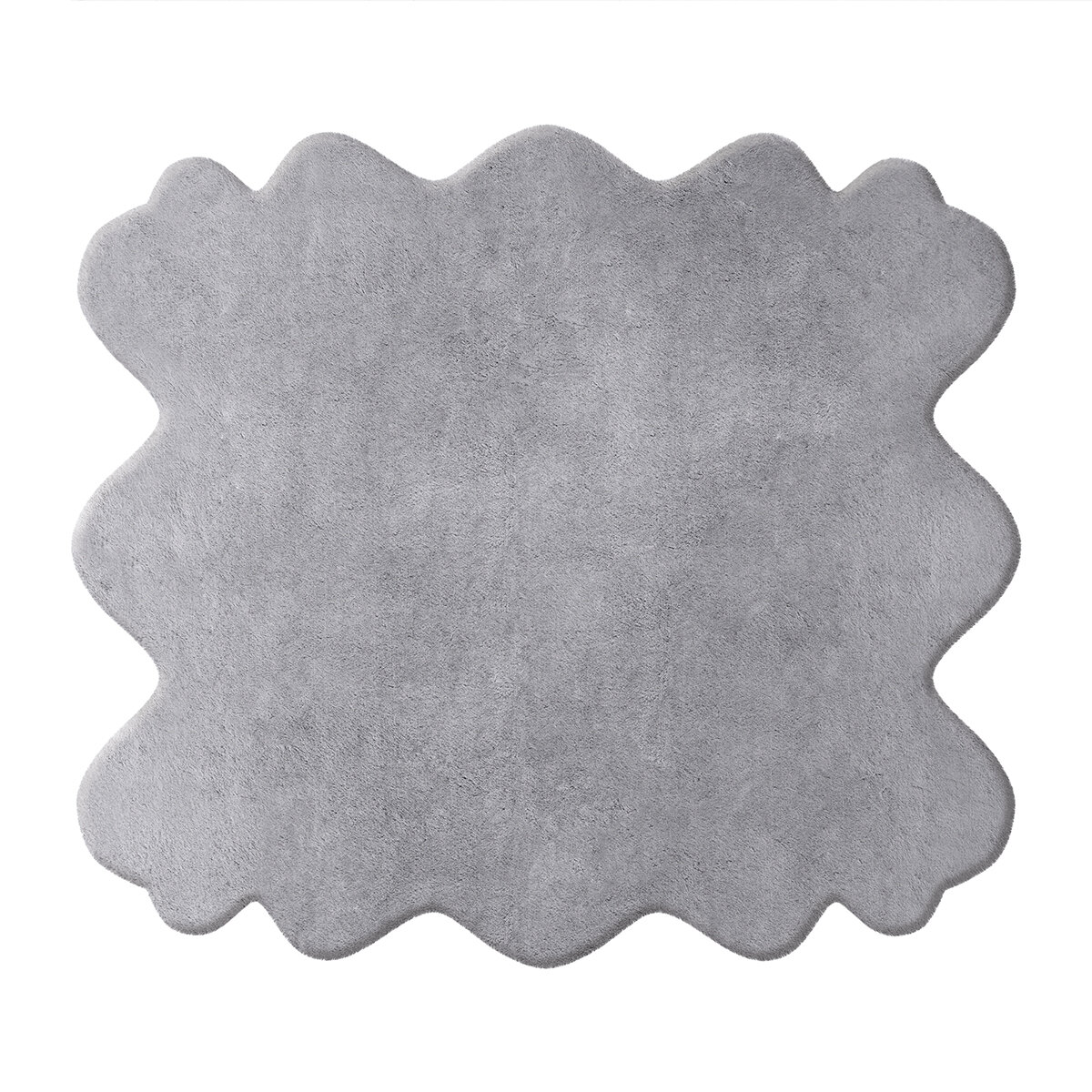 Mon Chateau Luxury Collection Tapete de Pelo Sintético 177cm x 160cm, Gris