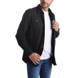 Kenneth Cole New York Sobre camisa para Caballero Negro Mediana