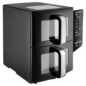 Gourmia, Freidora de Aire Digital Doble, de 10.4 Litros con Ventana y Luz