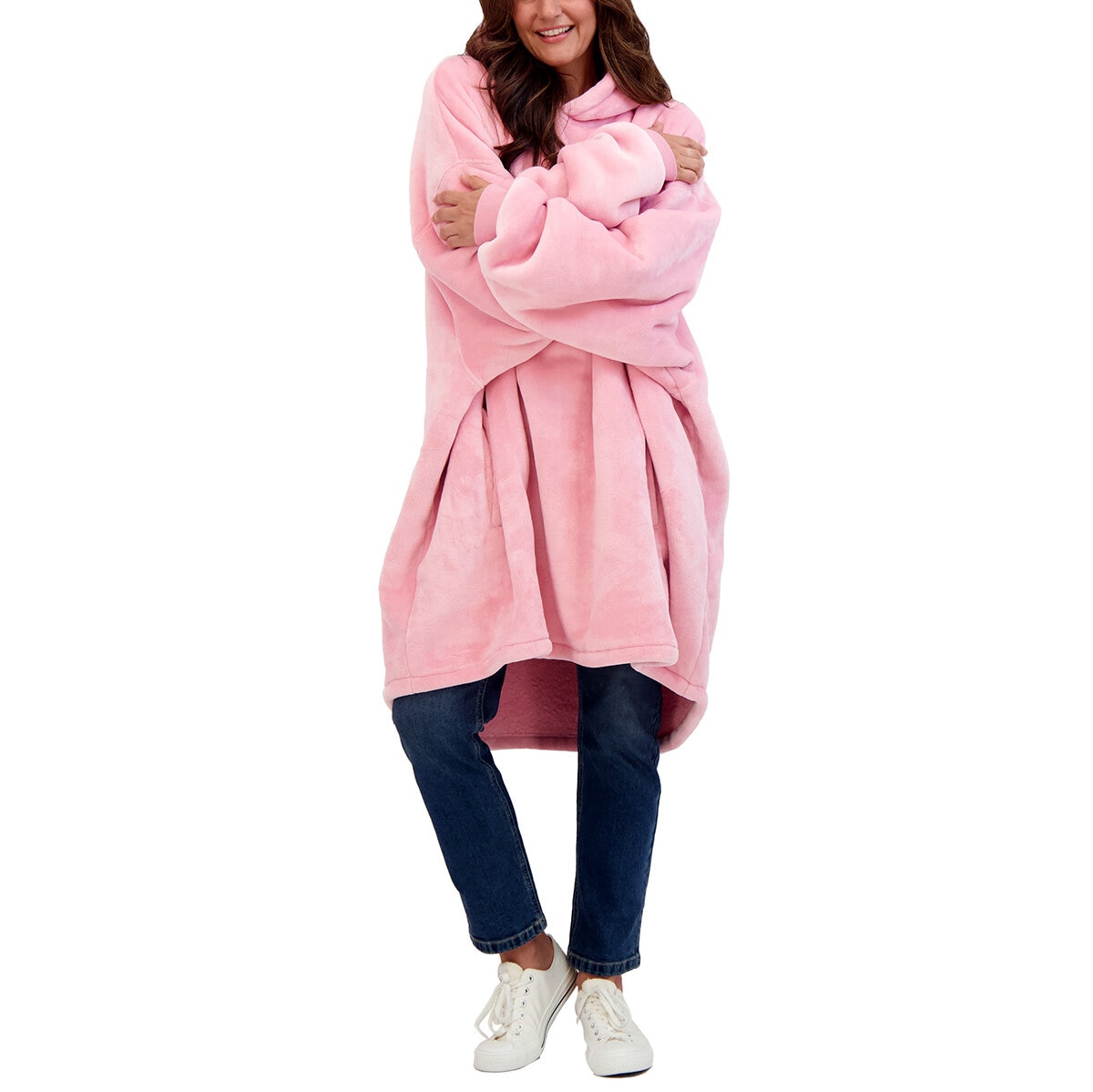 The Wayy Big Hoodie Sudadera Unisex Rosa Unitalla