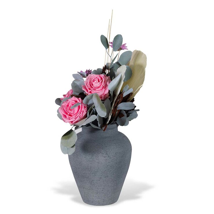 Daysa, Arreglo Floral Preservado de Rosas y Follajes, Duración 18 meses
