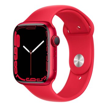 Apple Watch S7 (GPS) Caja de aluminio rojo 45mm con correa deportiva roja