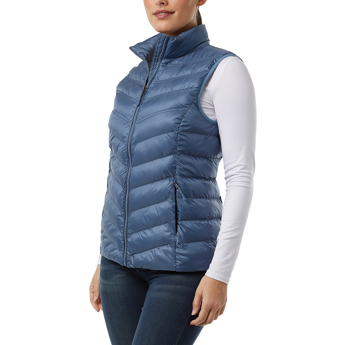 32 Degrees Heat Chaleco para Dama Azul Extra Grande