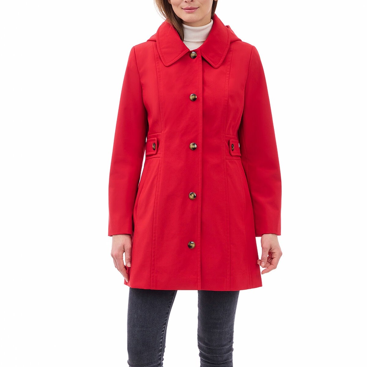 Anne Klein Chamarra para Dama Rojo Extra Grande