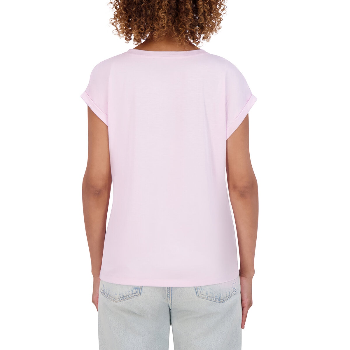 DKNY Playera para Dama Rosa Grande