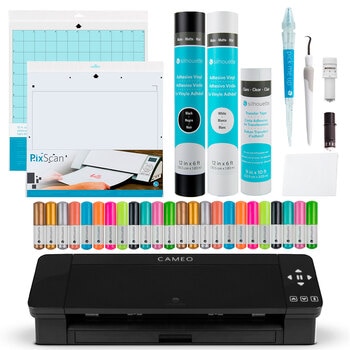 Silhouette Cameo 4 Máquina de Corte con Accesorios, Negro