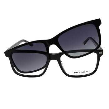 Nivada CNV.X220D.0BLK.56 Armazón Oftálmico + Clip Solar Polarizado