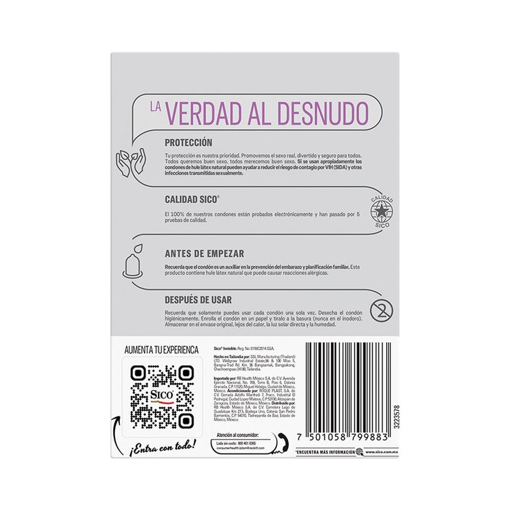 Sico Ultra Sense Invisible con 55 Condones Sico Ultra Sense Invisible con 55 Condones