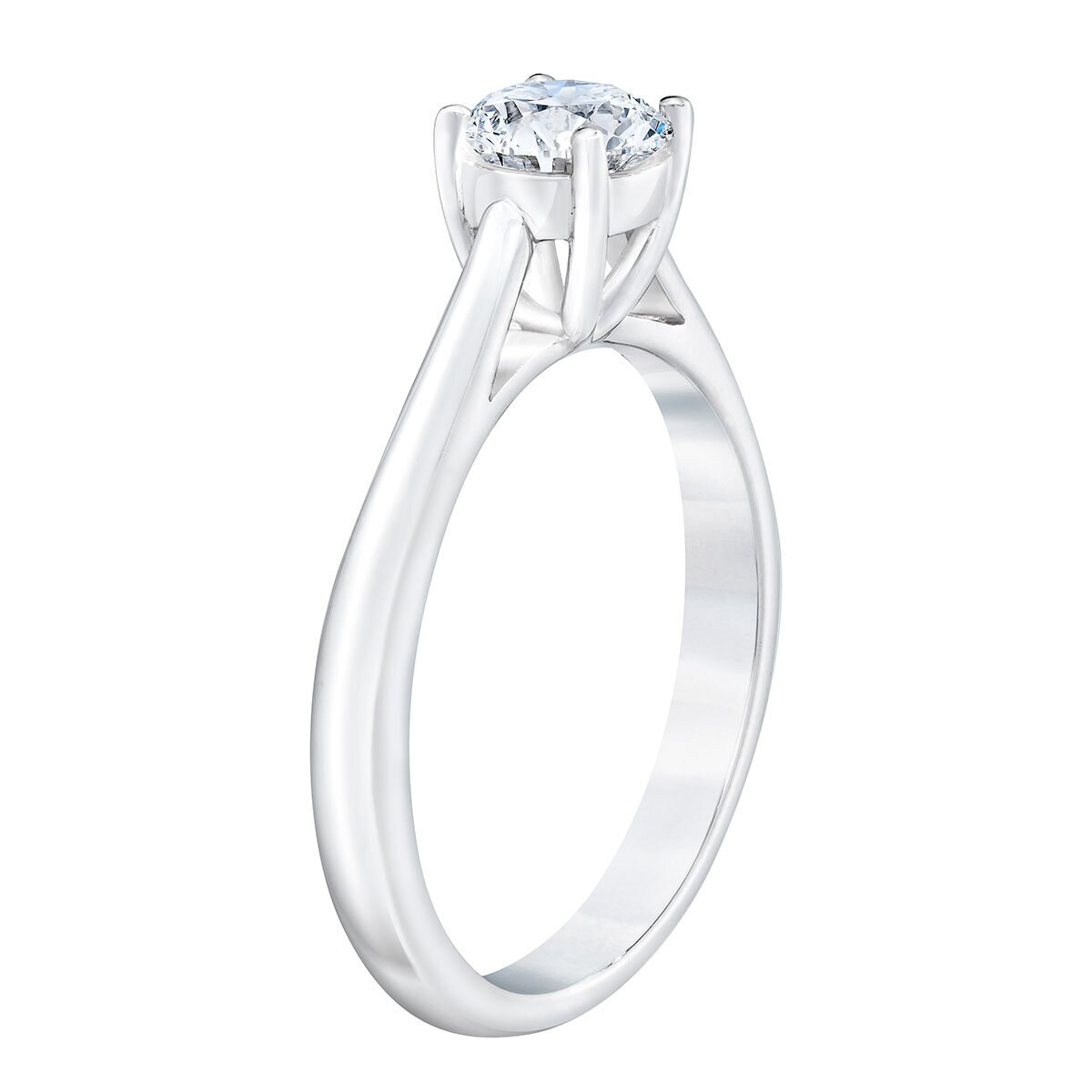 Anillo, 0.50ct Diamante Solitario, Oro Blanco de 14K Anillo, 0.50ct Diamante Solitario, Oro Blanco de 14K