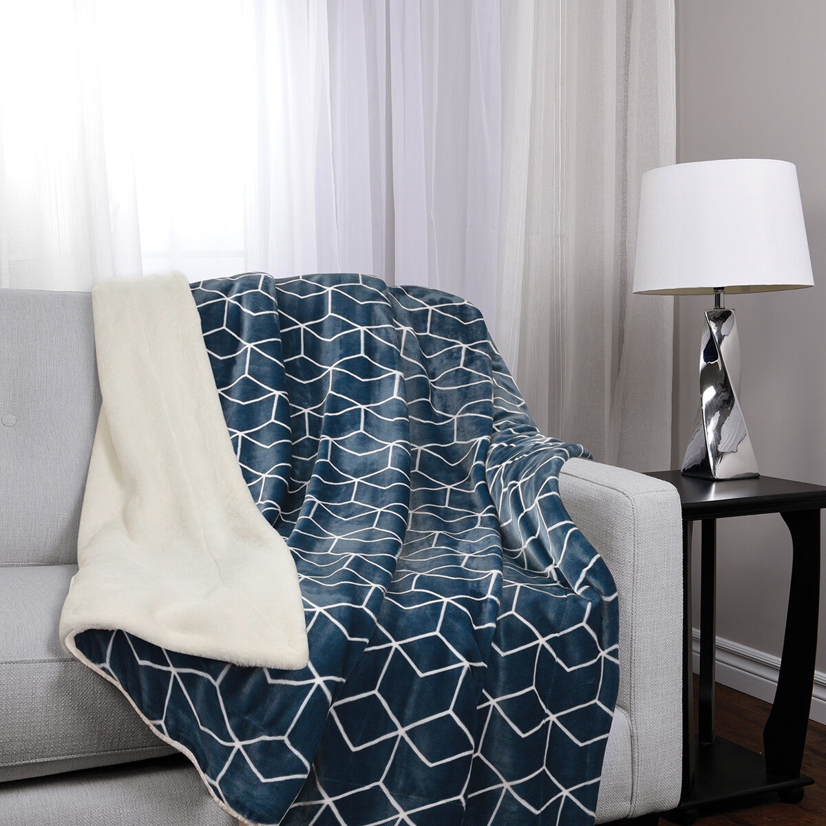 Life Comfort Frazada 152cm x 177cm azul Costco México