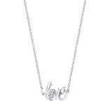 Dije de 'Love' de Diamantes, 0.05ctw, Oro Blanco 14K