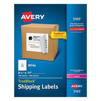 Avery etiqueta de envío tamaño carta