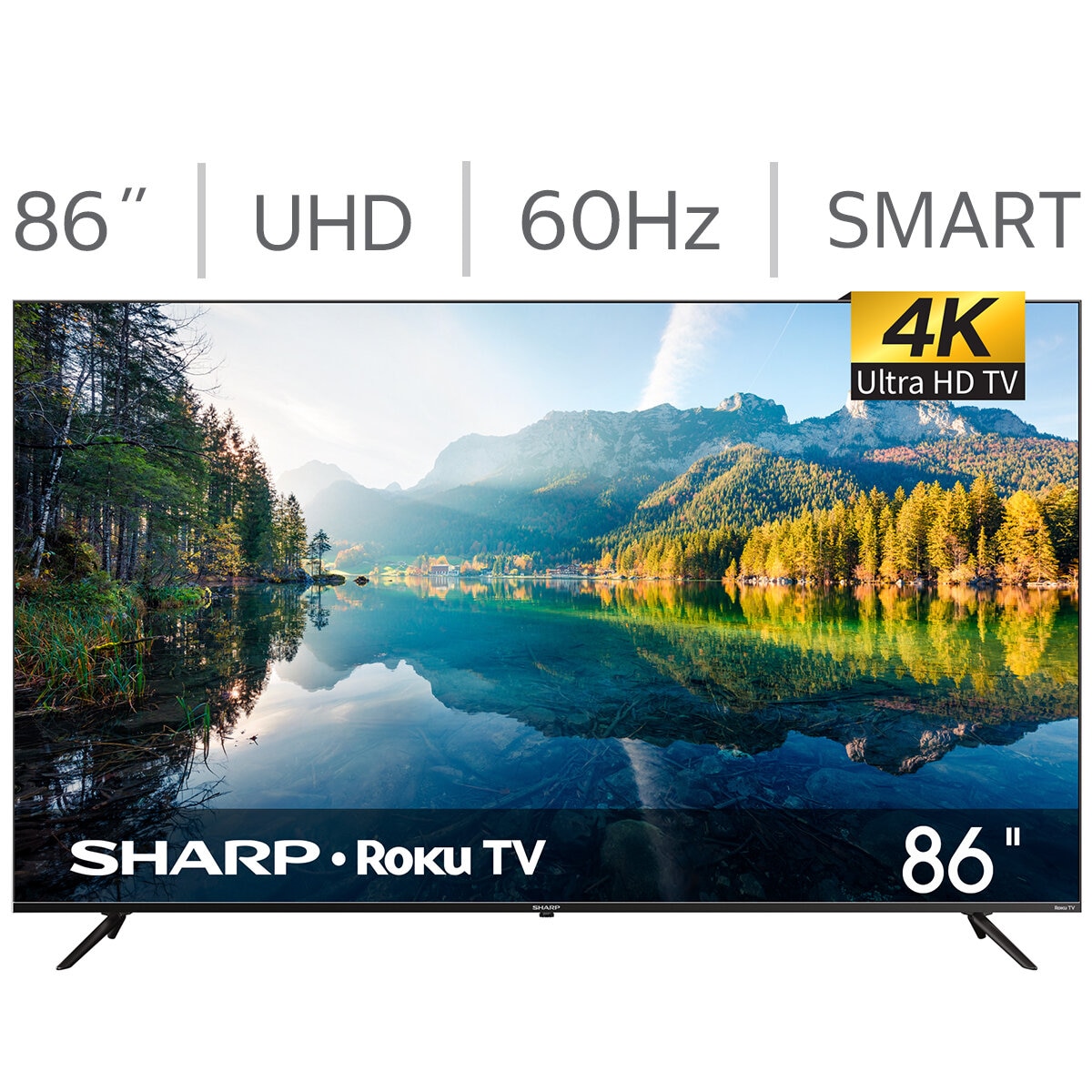 Sharp Pantalla 86" UHD Roku TV