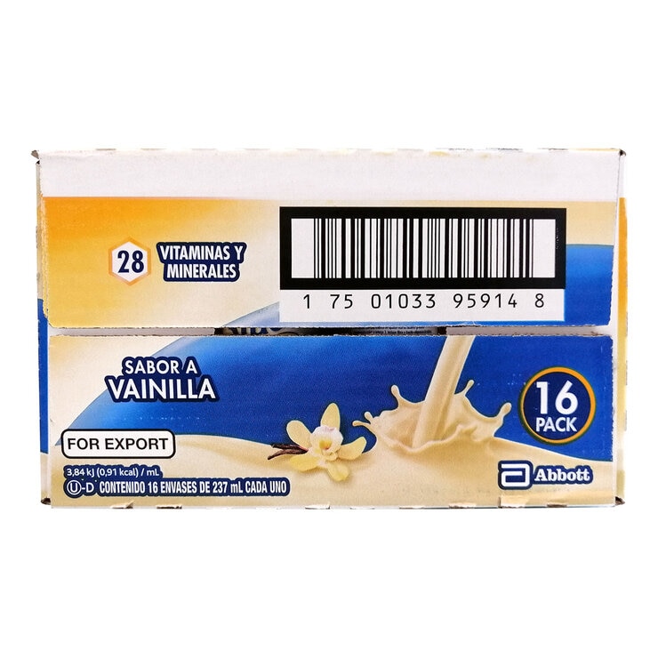 Glucerna Sabor Vainilla Caja de 16 Envases de 237ml c/u