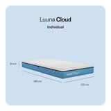 Luuna Cloud, Colchon Individual, Memory Foam Luuna Cloud, Colchon Individual, Memory Foam