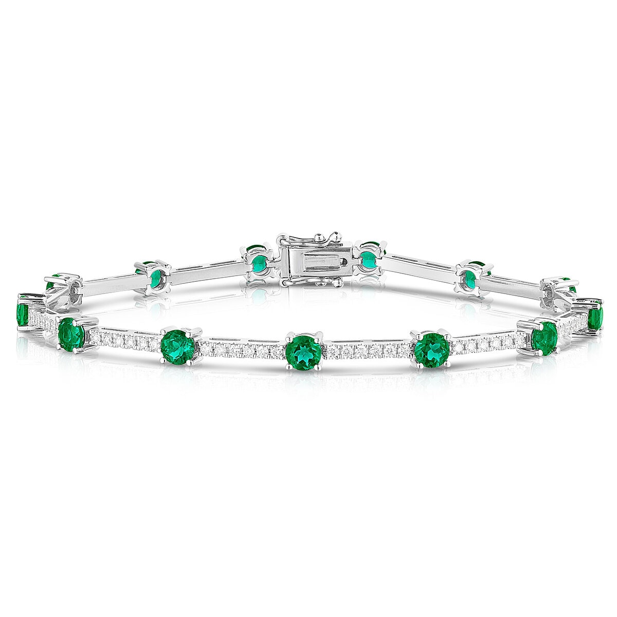Pulsera de Esmeraldas y Diamantes .81ctw