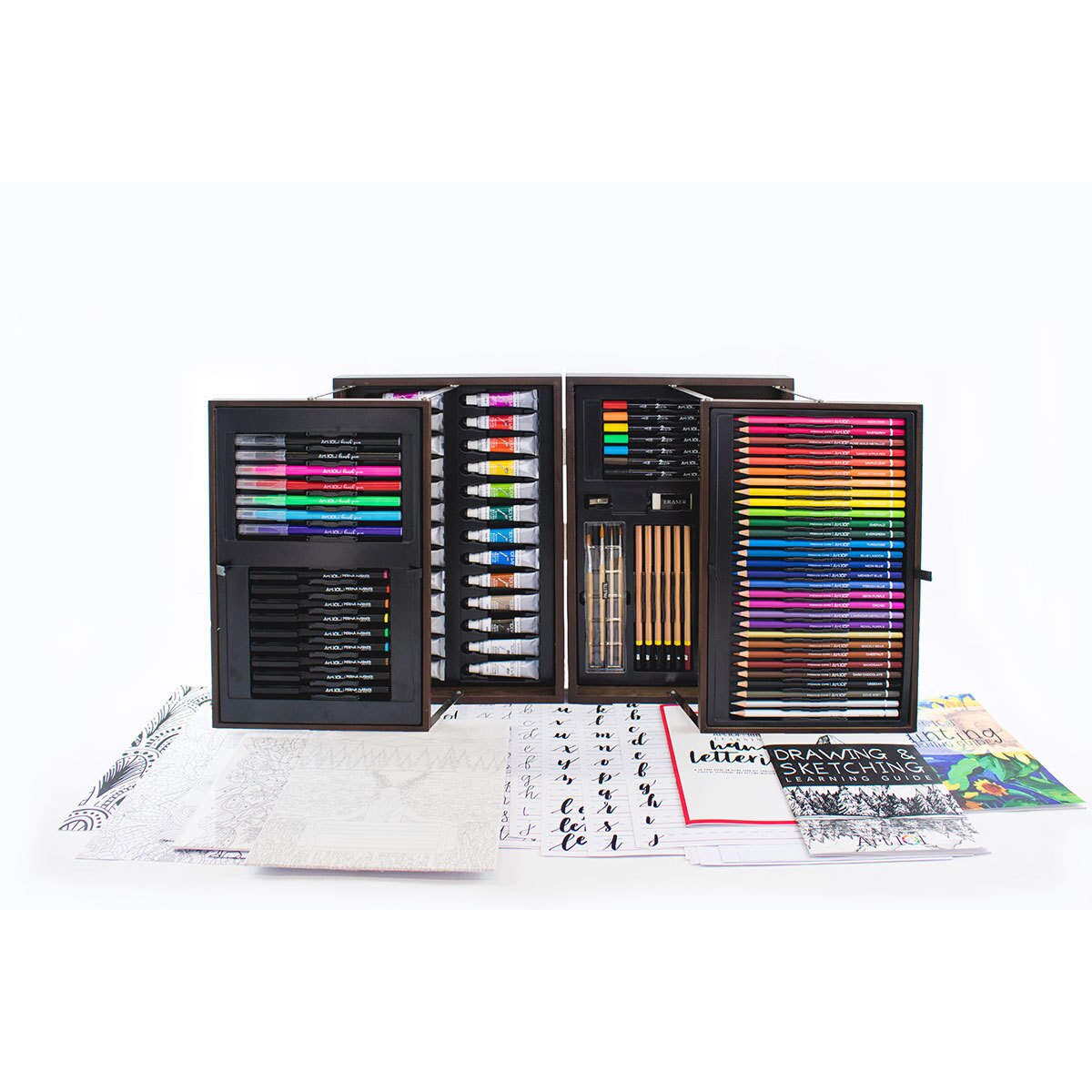 ART 101 Set de Dibujo para Artistas con 143 Piezas en Caja de Madera Costco México
