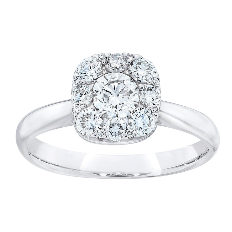 Anillo, Diamantes 0.71ctw, Oro Blanco 14K Anillo, Diamantes 0.71ctw, Oro Blanco 14K