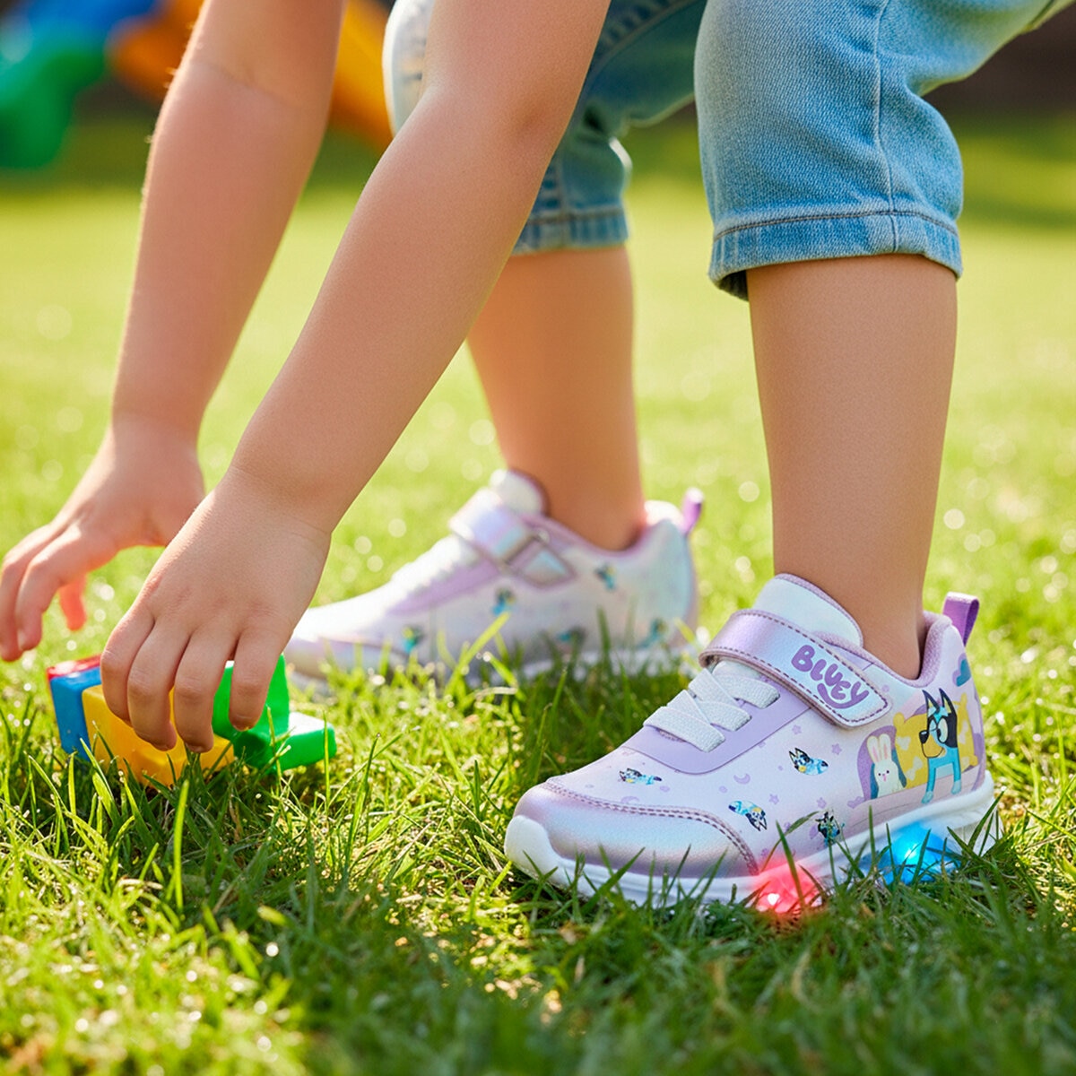 Bluey, Tenis Original Color Lila con Luces, para Niña