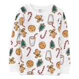 Carter's Pijama 2 piezas para Niños y Niñas Crema 6 Años