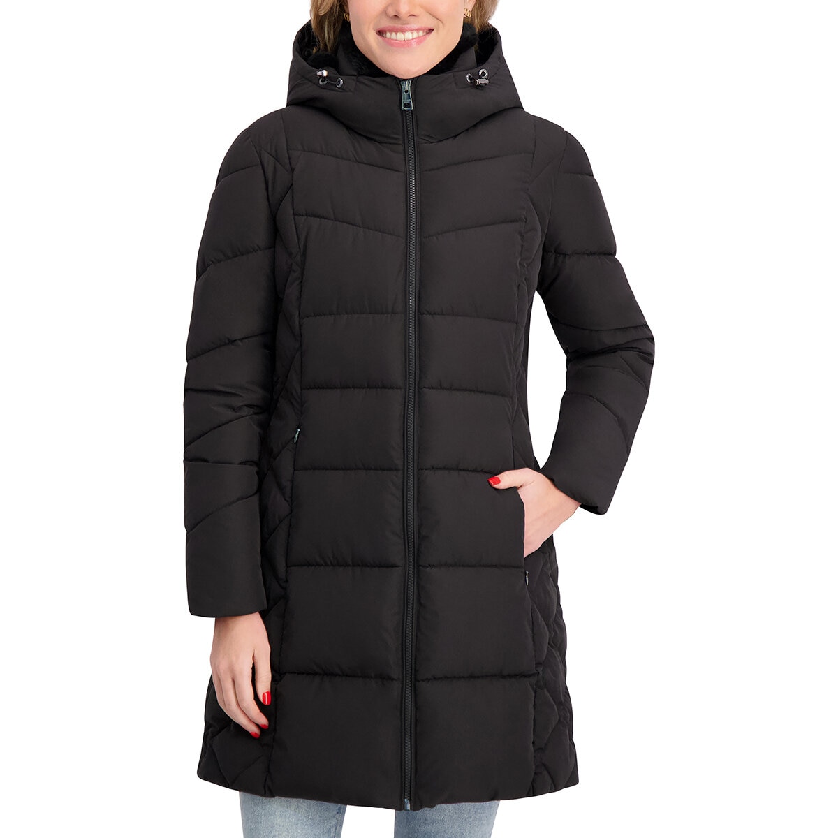 Andrew Marc Chamarra para Dama Negro Chica