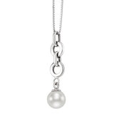 Dije de Perla Cultivada, 8-8.5mm, Oro Amarillo de 14K