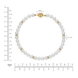 Pulsera de Perlas, Oro Amarillo de 14K