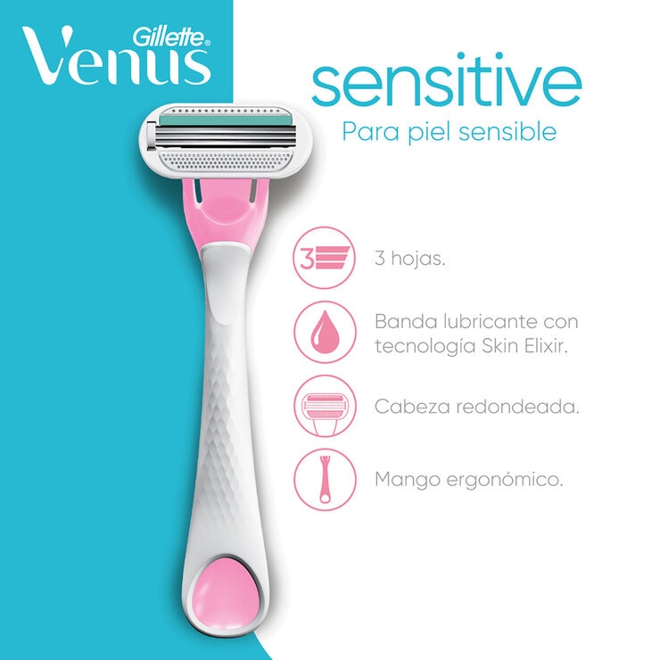 Gillette Venus Sensitive Rastrillo para Afeitar Desechable 15 pzas