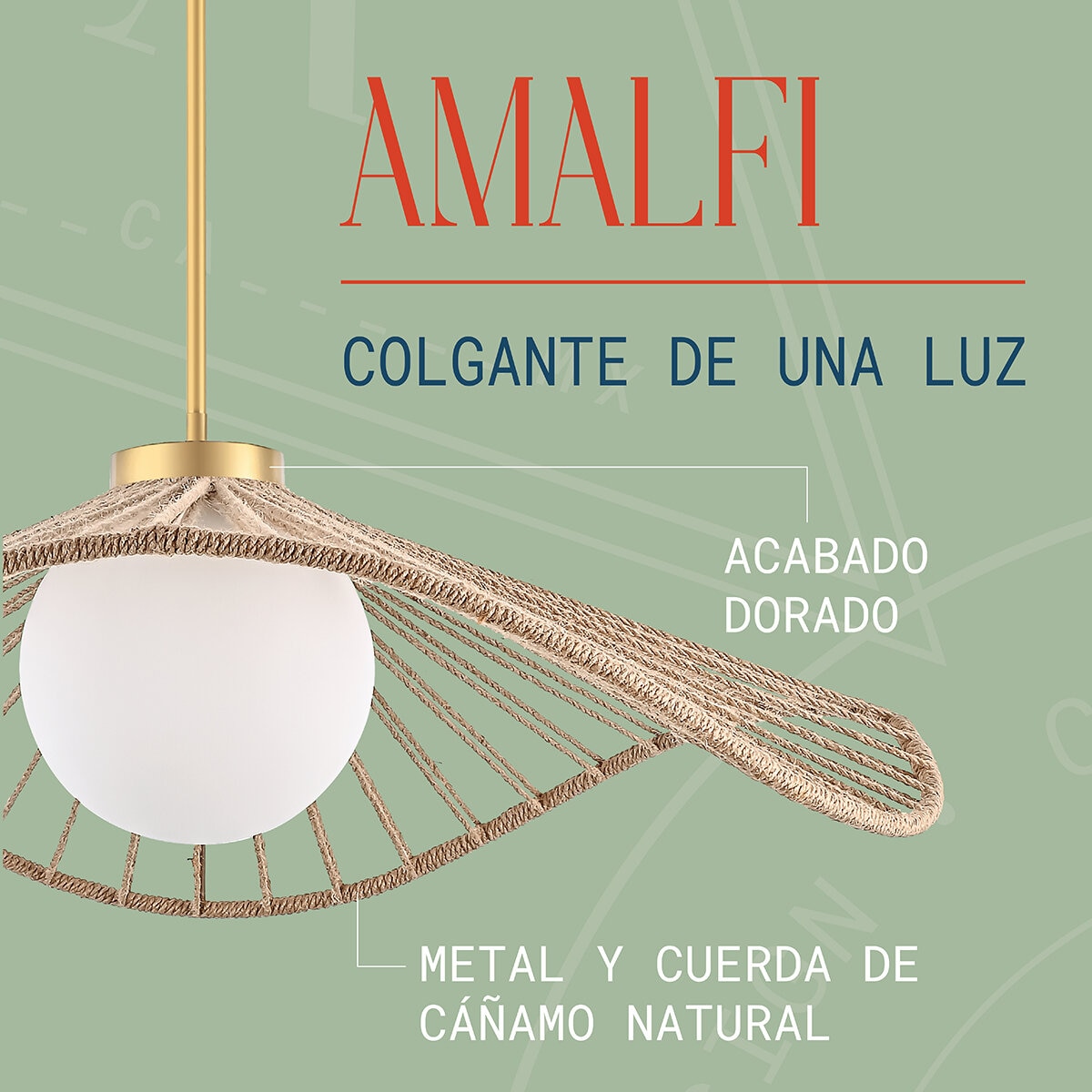 Acento, Lámara Colgante Modelo Amalfi Acento, Lámara Colgante Modelo Amalfi