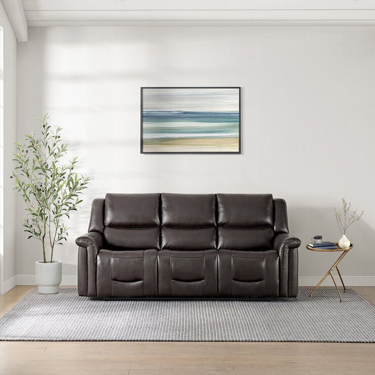 Gilman Creek, Alba, Sofá Reclinable de Piel con Sistema Eléctrico y Reposacabezas Eléctricos Gilman Creek, Alba, Sofá Reclinable de Piel con Sistema Eléctrico y Reposacabezas Eléctricos