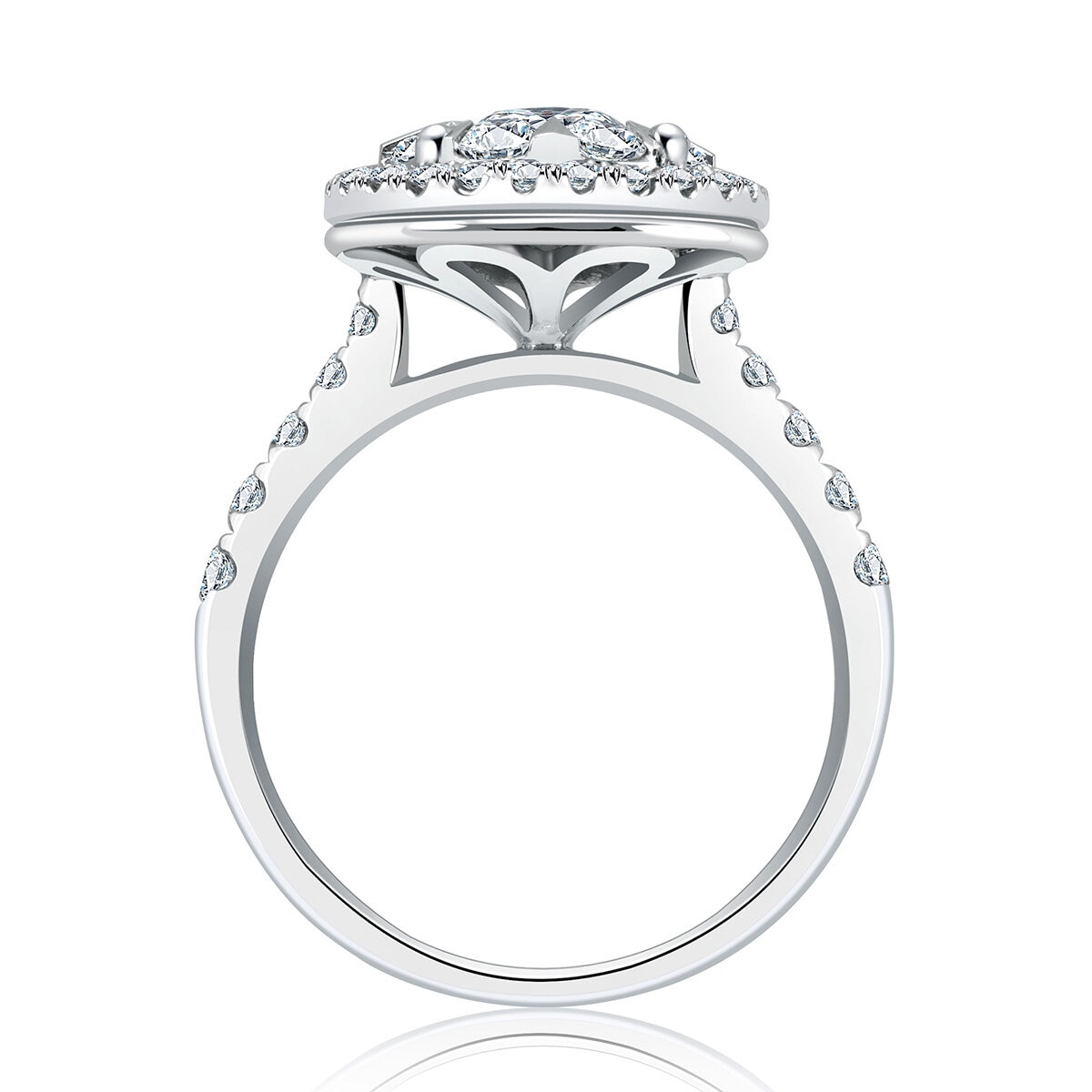 Anillo, Diamantes 1.60ctw, Oro Blanco 14K