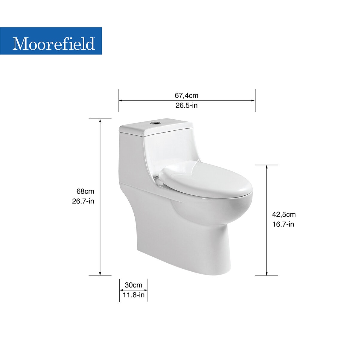 Moorefield, Inodoro de Doble Descarga Royale