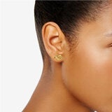 Aretes, Nudo de Amor, Oro Amarillo 14K Aretes, Nudo de Amor, Oro Amarillo 14K