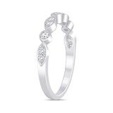Anillo de Diamantes, 0.23 ct, Oro Blanco 14K